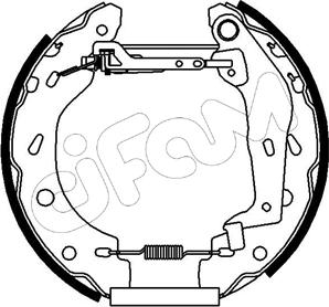 Cifam 151-162 - Комплект тормозных колодок, барабанные autospares.lv