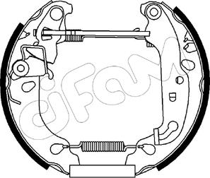 Cifam 151-167 - Комплект тормозных колодок, барабанные autospares.lv