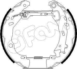 Cifam 151-188 - Комплект тормозных колодок, барабанные autospares.lv