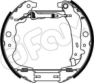 Cifam 151-357 - Комплект тормозных колодок, барабанные autospares.lv