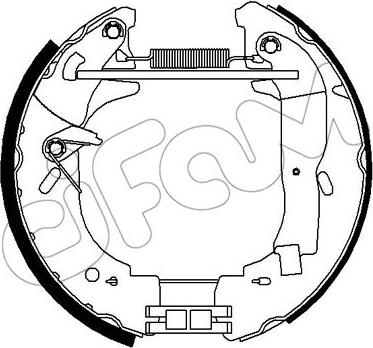 Cifam 151-301 - Комплект тормозных колодок, барабанные autospares.lv