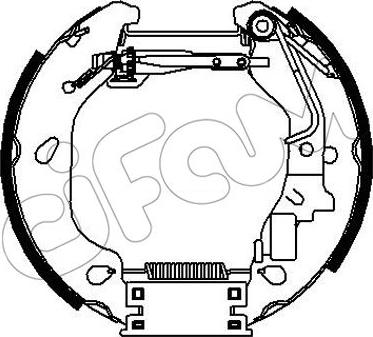 Cifam 151-319 - Комплект тормозных колодок, барабанные autospares.lv