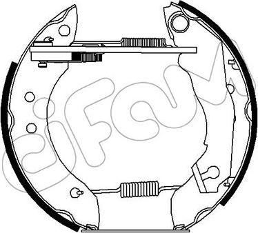 Cifam 151-242 - Комплект тормозных колодок, барабанные autospares.lv