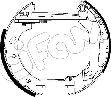 Cifam 151-266 - Комплект тормозных колодок, барабанные autospares.lv