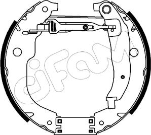 Cifam 151-205 - Комплект тормозных колодок, барабанные autospares.lv