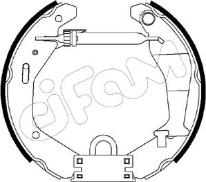 Cifam 151-207 - Комплект тормозных колодок, барабанные autospares.lv