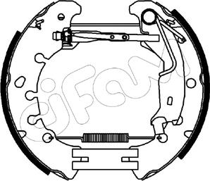 Cifam 151-221 - Комплект тормозных колодок, барабанные autospares.lv