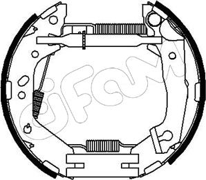 Cifam 151-210 - Комплект тормозных колодок, барабанные autospares.lv