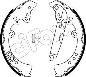 Cifam 153-445 - Комплект тормозных колодок, барабанные autospares.lv