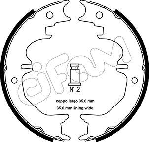 Cifam 153-441 - Комплект тормозов, ручник, парковка autospares.lv