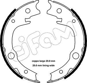 Cifam 153-443 - Комплект тормозов, ручник, парковка autospares.lv