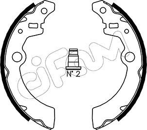 Cifam 153-404 - Комплект тормозных колодок, барабанные autospares.lv