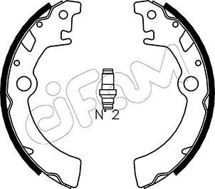 Cifam 153-400 - Комплект тормозных колодок, барабанные autospares.lv