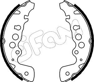 Cifam 153-401 - Комплект тормозных колодок, барабанные autospares.lv