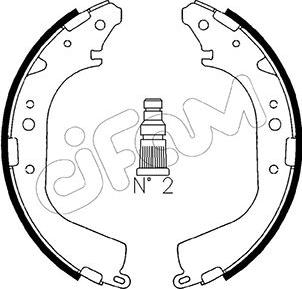 Cifam 153-415 - Комплект тормозных колодок, барабанные autospares.lv