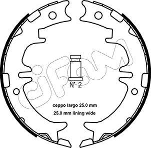 Cifam 153-439 - Комплект тормозов, ручник, парковка autospares.lv