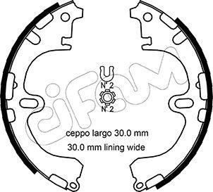 Cifam 153-433 - Комплект тормозных колодок, барабанные autospares.lv