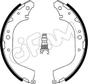 Cifam 153-421 - Комплект тормозных колодок, барабанные autospares.lv