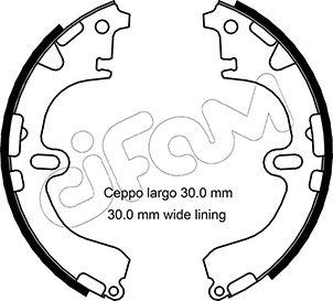 Cifam 153-422 - Комплект тормозных колодок, барабанные autospares.lv