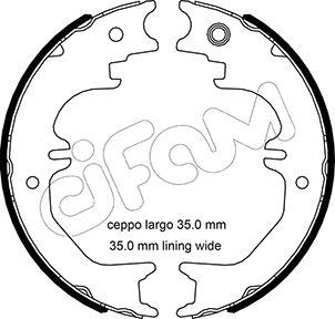 Cifam 153-524 - Комплект тормозов, ручник, парковка autospares.lv