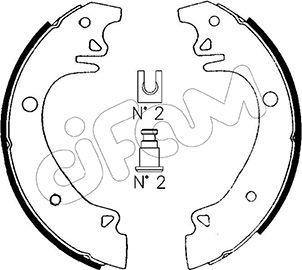 Cifam 153-614 - Комплект тормозных колодок, барабанные autospares.lv