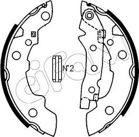 Cifam 153-623 - Комплект тормозных колодок, барабанные autospares.lv