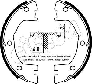 Cifam 153-097 - Комплект тормозов, ручник, парковка autospares.lv