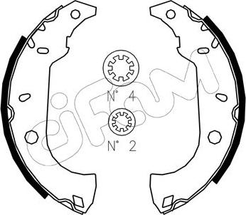 Cifam 153-067J - Комплект тормозных колодок, барабанные autospares.lv