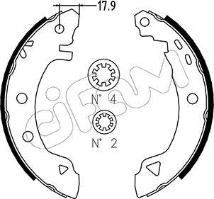 Cifam 153-001 - Комплект тормозных колодок, барабанные autospares.lv