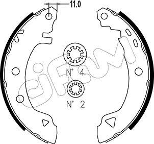 Cifam 153-002 - Комплект тормозных колодок, барабанные autospares.lv