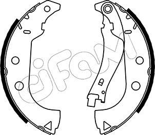 Cifam 153-087 - Комплект тормозных колодок, барабанные autospares.lv