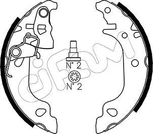 Cifam 153-079 - Комплект тормозных колодок, барабанные autospares.lv