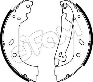 Cifam 153-074Y - Комплект тормозных колодок, барабанные autospares.lv