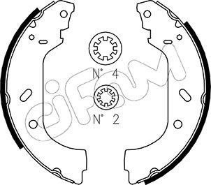 Cifam 153-074 - Комплект тормозных колодок, барабанные autospares.lv