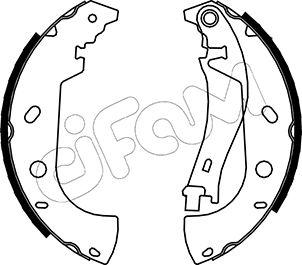 Cifam 153-075 - Комплект тормозных колодок, барабанные autospares.lv