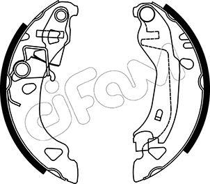 Cifam 153-070 - Комплект тормозных колодок, барабанные autospares.lv