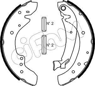 Cifam 153-072 - Комплект тормозных колодок, барабанные autospares.lv