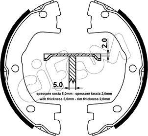 Cifam 153-077 - Комплект тормозов, ручник, парковка autospares.lv