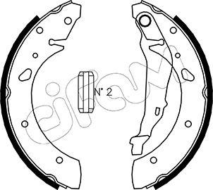 Cifam 153-157 - Комплект тормозных колодок, барабанные autospares.lv