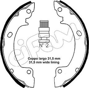 Cifam 153-165 - Комплект тормозных колодок, барабанные autospares.lv