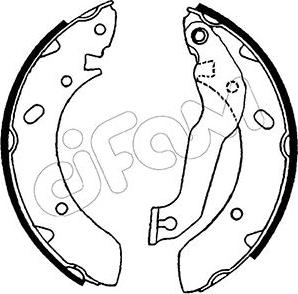 Cifam 153-166 - Комплект тормозных колодок, барабанные autospares.lv