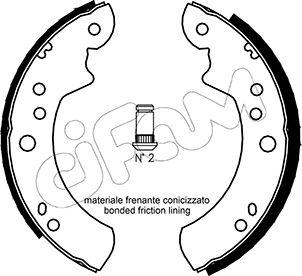 Cifam 153-114 - Комплект тормозных колодок, барабанные autospares.lv