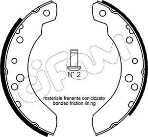 Cifam 153-115 - Комплект тормозных колодок, барабанные autospares.lv