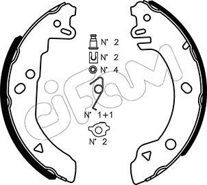 Cifam 153-118K - Комплект тормозных колодок, барабанные autospares.lv