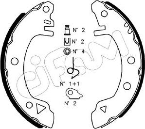 Cifam 153-112K - Комплект тормозных колодок, барабанные autospares.lv