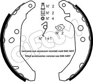 Cifam 153-117K - Комплект тормозных колодок, барабанные autospares.lv