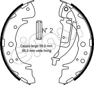 Cifam 153-180 - Комплект тормозных колодок, барабанные autospares.lv