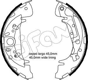 Cifam 153-172Y - Комплект тормозных колодок, барабанные autospares.lv