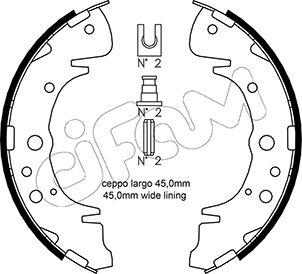 Cifam 153-172 - Комплект тормозных колодок, барабанные autospares.lv