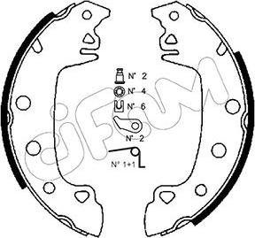 Cifam 153-340K - Комплект тормозных колодок, барабанные autospares.lv